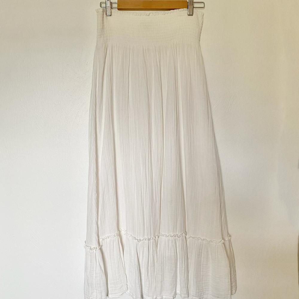 Quince White Maxi Skirt